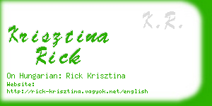 krisztina rick business card